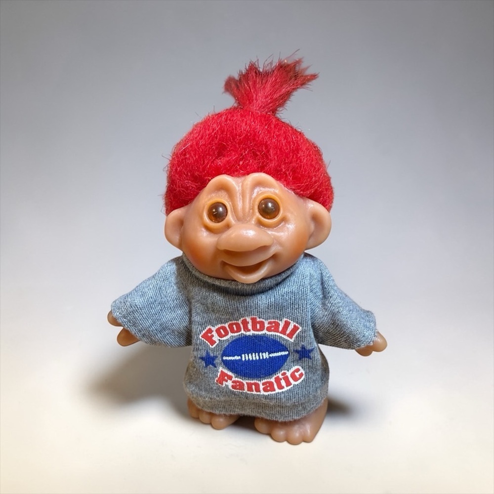1986 FOOTBALL FANATIC  - 5" DAM Troll Doll - Collectable